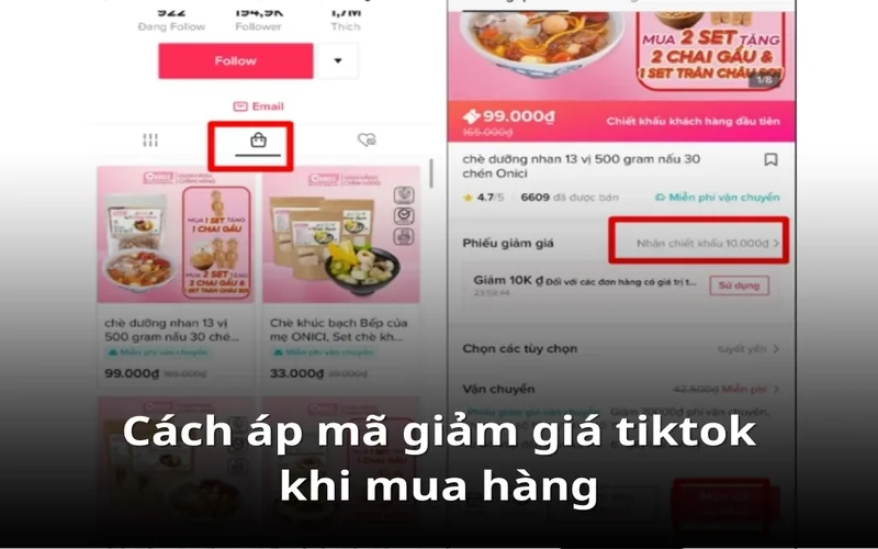 huong dan cach lay ma giam gia tik tok de mua hang tiet kiem